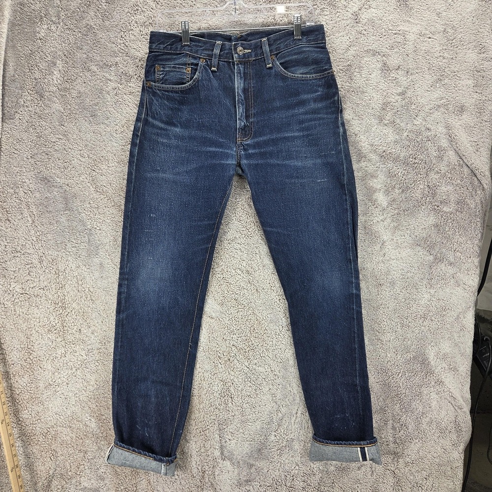 Levis Jeans Mens Blue Selvedge LVC Dark Wash Whiskers Honeycomb Fits 30x32